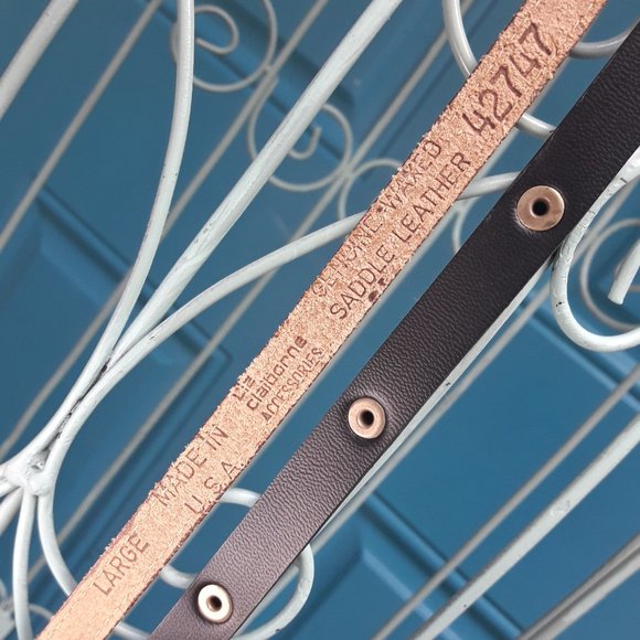 2 Belts Genuine Leather Thin Studded with Spikes Metal Studs Grommets Rivet BOGO - Picture 12 of 16